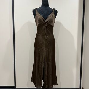 Rails Viviana Knot Front Satin Midi Dress